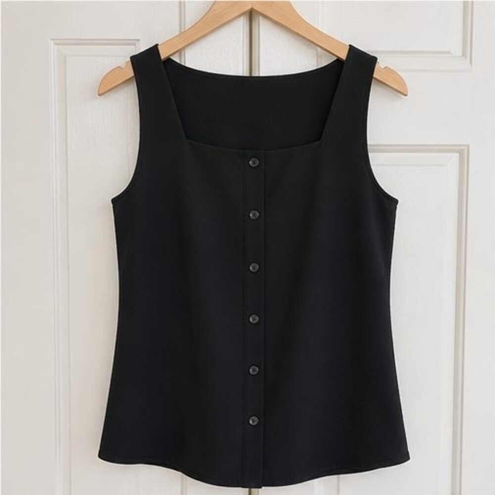 Black Pleated Blouse